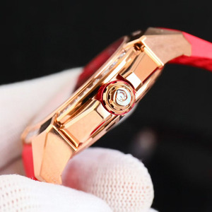 Reloj de Hombre Mecánico Automático Esqueletizado, Deportivo y Casual, con Bisel Incrustado de Diamantes en Oro Rosa, Elegante y Lujoso - Product Image 4