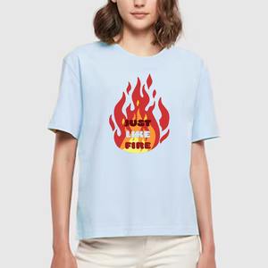 Camiseta de verano para mujer, Camiseta con estampado de pato de color azul cielo, camiseta de manga corta de algodón 100% para mujer hecha en Bangladesh - Product Image 4