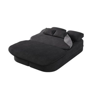 75 2 1 Foldable Convertible Sleeper Foam Sofa <b>Bed</b> Multi-Functional Chenille Floor <b>Folding</b> Sofa <b>Bed</b> - Product Image 3