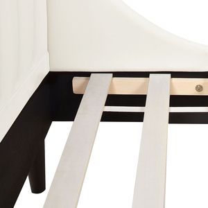 Set Letto Moderno Queen Aspen con Testiera Trapuntata Bianco Nuvola, Letti Imbottiti in Velluto Performance - Product Image 2