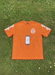 เสื้อยืดแขนสั้นผู้ชายสีขาว ปักโลโก้ด้านหน้า คอกลม ผ้าเจอร์ซีย์คอตตอน ทรงปกติ รับสั่งทำตามความต้องการ - Product Image 1