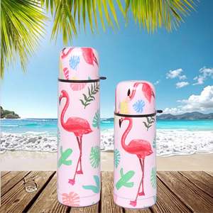 Botella Térmica de 1000 ml con Diseño de Flamenco, Termo de Acero Inoxidable 304, Impresión de Logotipo Personalizado para Regalo Empresarial - Product Image 1