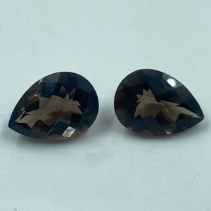 Cuarzo Ahumado Natural en Forma de Pera de 9.09 Quilates, 10x14MM, Color Marrón Ahumado de Alta Calidad para Joyería - Product Image 1