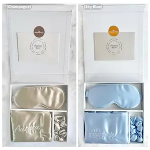 Antifaz de Satén, Antifaz de Seda y Coletero, Funda de Almohada de Seda 100% Pura de Morera, Set de Regalo - Product Image 5