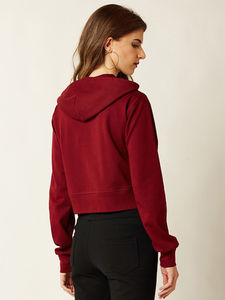 Sweat à capuche personnalisé avec logo pour femme, en laine de haute qualité, style streetwear respirant, mode personnalisée - Product Image 4