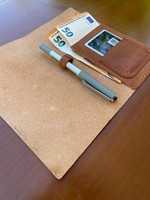 Porte-Comptes en Cuir Véritable Personnalisé avec Logo pour Restaurants, Porte-Comptes de Client, Dossier de Reçus d'Hôtel LBH-0083