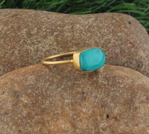 Anillo de compromiso y boda horizontal de plata chapada con turquesa, joyería fina al por mayor, fabricante de joyas personalizadas - Product Image 6