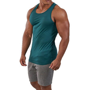 Camiseta sin Mangas para Hombre, Color Sólido, 100% Algodón, Transpirable, de Secado Rápido, Personalizada, para Correr, Hacer Ejercicio, Fitness, Culturismo - Product Image 3