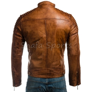Fully Breathable And Quick Dry Fabric Made Men Leather Jacket Supplies And Quick Dry Leather Jacket For Men - Product Image 6