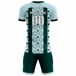 ชุดฟุตบอลสั่งทำพิเศษ คุณภาพสูง ระบายอากาศได้ดี แห้งเร็ว ป้องกันแบคทีเรีย ผ้าสแปนเด็กซ์/โพลีเอสเตอร์ เสื้อและกางเกงขาสั้น ชุดเซ็ต ผู้ผลิต OEM ODM - Product Image 3