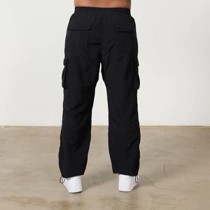 Men's Unisex <b>Zipper</b> <b>Jacket</b> and Baggy Pants Windbreaker 2 Piece Set Patchwork Design Wholesale Customizable Colors and Logo - Product Image 3