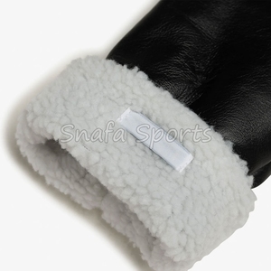 Cheap Price Customized Winter <b>Warm</b> Genuine Sheepskin Fur Leather Women Patterned Mittens <b>Gloves</b> Made by Pakistan - Product Image 4