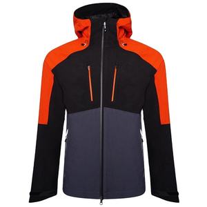 Veste de ski de montagne coupe-vent pour homme, hiver, chaude, à capuche, imperméable 10 000 mm, longue, pour adultes, fermeture éclair, isolation synthétique 220g - Product Image 1