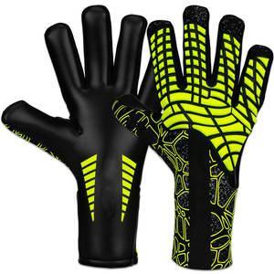 Gants de gardien de but professionnels en cuir personnalisés, haute qualité, antidérapants, protection des doigts, latex naturel, tailles personnalisées, pas cher - Product Image 1