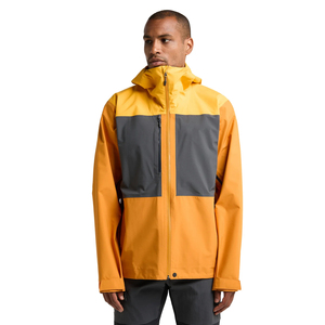 Veste coupe-vent imperméable à capuche pour homme avec blocs de couleur et fermeture éclair sur le devant, style sportif, finition hiver - Product Image 1