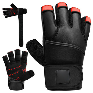 <b>Elite</b> Gym Half Finger Gloves Breathable Anti Slip Weight Lifting Crossfit Workout Fitness Grip Gloves Adjustable Wrist Support - Product Image 4