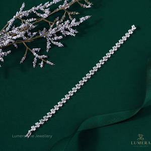Pulsera de Diamantes de Laboratorio con Corte Esmeralda, Oro de 9k, 10k, 14k, 18k, Certificación IGI, Joyería de Boda para Mujer - Product Image 5