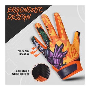 Gants de football américain en silicone 7v7 de qualité supérieure, ajustables au poignet, design haute adhérence pour l'entraînement et les matchs de compétition - Product Image 5