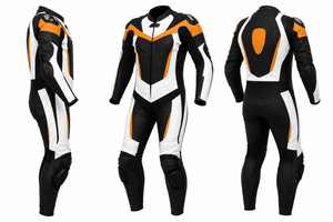 Traje de Cuero Personalizado para Motociclismo de Carreras, Protección con Armadura CE, Traje de Motociclista de Una Pieza, Equipo para Pista - Product Image 4