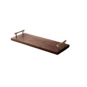 Bandeja de Servicio de Madera con Asa para Cubiertos, Diseño Elegante, Vajilla, Bandeja para Servir Alimentos, Perfecta para Ocasiones - Product Image 2
