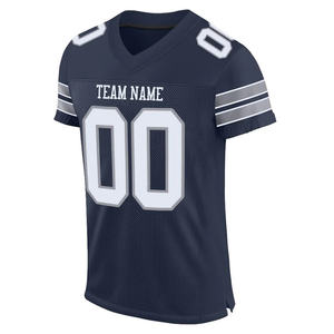 เสื้อฟุตบอลอเมริกันแบบยูนิเซ็กซ์สั่งทำพิเศษ แขนสั้น พิมพ์ลาย ระบายอากาศได้ดี ผ้าโพลีเอสเตอร์ 100% ทันสมัย สำหรับผู้ใหญ่ - Product Image 3