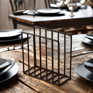 Black Wrought Iron <b>Tissue</b> Paper <b>Holder</b> | Napkin Stand & <b>Kitchen</b> Roll Dispenser for Dining Table, Bathroom, and <b>Kitchen</b> - Product Image 5