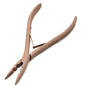 Pince professionnelle pour extensions capillaires 7 pouces, outil à anneaux micro et nano à 2 trous, pince et extracteur pour anneaux de 4 mm et 5 mm - Product Image 1