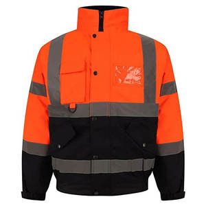 Men's High Visibility Construction <b>Worker</b> Safety <b>Jacket</b> Nylon Reflective Workwear Style Safety <b>Jacket</b> - Product Image 1