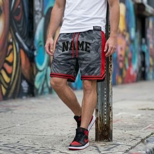<b>Men's</b> Basketball <b>Shorts</b> Custom <b>Patch</b> Embroidery – Quick Dry High Quality | Heavy Mesh <b>Shorts</b> With Pockets - Product Image 2