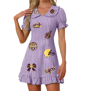 Hot <b>Sale</b> Game Day High School Teams Apparels Women's Casual <b>Spring</b>/Summer Midi Dress Customizable Designs Cheering Dress - Product Image 3