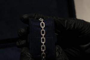 Hermosa pulsera de cadena con moissanita VVS1, plata de ley 925, pulsera de diamantes de moissanita personalizada - Product Image 3