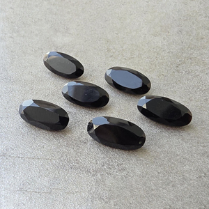 Ónix Negro Natural, Corte Facetado, Calibrado, Gema Ovalada Grande Suelta, para Joyería, Todos los Tamaños Disponibles, Juego de Colores - Product Image 6
