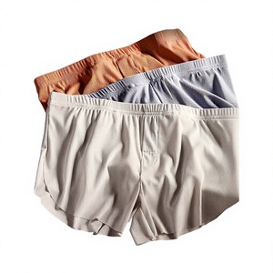 Men Knitted Solid Color Casual Loungewear Shorts Mid Rise Soft 100% Cotton All Seasons 3 Pieces - Product Image 1