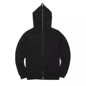 Sweat à capuche zippé intégral personnalisé en coton épais pour homme, style streetwear, en molleton vierge, vente en gros - Product Image 1