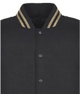Chaqueta Varsity de Diseño Nuevo con Mangas de Cuero, Chaqueta Varsity Negra Bordada de Béisbol, Chaquetas Varsity de Lana al por Mayor para Invierno - Product Image 2