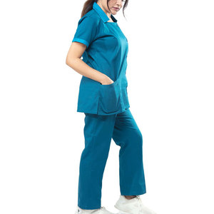 New Design Wholesale Factory Price Nursing Wear Plain Elastic Waist Drawstring Design Slim Fit Stretchable Women's <b>Scrub</b> Suits - Product Image 2