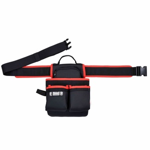 Leather <b>Tool</b> <b>Belt</b> <b>Pouch</b> for Electrician Construction Carpenter <b>Tool</b> Bag - Product Image 1