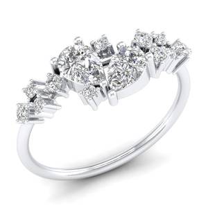 REYES Original Design 925 Sterling Silver <b>Moissanite</b> <b>Rings</b> High Quality 14K 18K White Gold Plated Fine Jewelry For Women - Product Image 2
