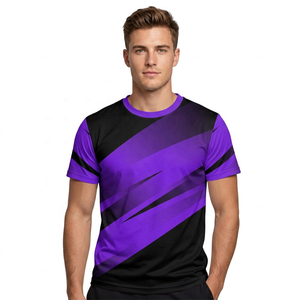 Men's for Black <b>Geometric</b> Pattern Short Sleeve O-Neck Quick Dry Eco-Friendly Streetwear Sublimation Printed Regular T-<b>Shirt</b> - Product Image 2