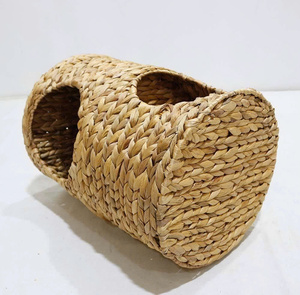 Natural Water Hyacinth 2-Tier Multifunctional Cat House Cave Bed Washable <b>Cushions</b> Eco-Friendly Living Room Pet Furniture All - Product Image 5