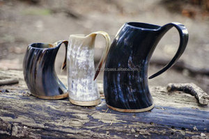 Jarra Vikinga de Cuerno de Buey Natural al 110%, Estilo Pulido, Capacidad de 500 ml, Recuerdo Portátil para Cerveza y Hidromiel - Product Image 5