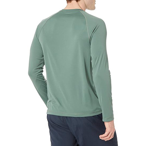 Camiseta de Natación Ergonómica de Manga Larga para Hombre, Verde Grisáceo, Protección Solar UPF 50+, Secado Rápido, Ajustada, de Alto Rendimiento - Product Image 5