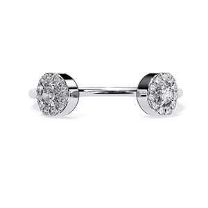 Joyería Clásica de Platino con Diamantes, Corte Brillante Redondo, Diamantes Naturales Color D, Unisex, Uso Diario - Product Image 1