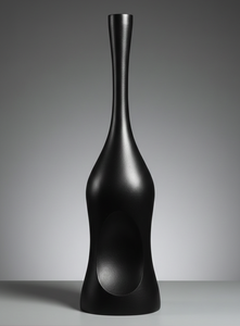 Luxury Geometric Hollow <b>Matte</b> Black Metal Flower Vase Elegant Handcrafted Modern Home Decor <b>Table</b> Centerpiece Single Unit - Product Image 2