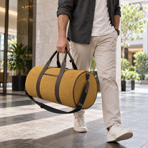 Durable Canvas Travel Duffle <b>Bag</b> with Zipper Closure Shoulder Strap | Portable Outdoor Luggage for Weekend Trips Everyday Use - Product Image 4