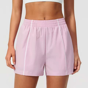 Shorts de yoga d'été pour femmes, respirants, séchage rapide, en tissu Oxford, Spandex/Coton, taille haute, style vintage, pour le cyclisme et la course à pied - Product Image 4