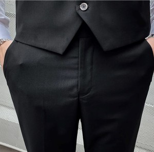 High Quality Trendy Business Men's Groomsmen Blazers Business 3pc Set Pant Coat Formal Wear - Product Image 3