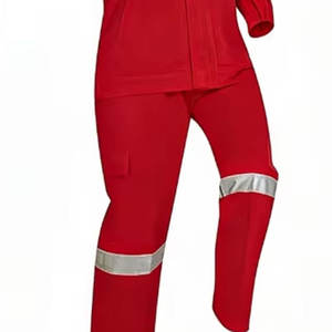 Conjunto de Ropa de Trabajo Fluorescente Reflectante con Material de Algodón y Tiras de Protección Laboral - Product Image 2