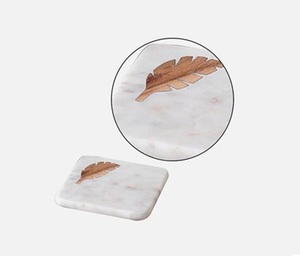 Premium <b>White</b> Marble Round Handcrafted 10mm Thick <b>Coaster</b> Plate Natural Stone Serving Tray Luxury Home Decor Gift - Product Image 2