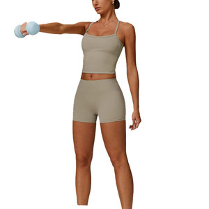 New Arrival Women's 2 Pcs Sets Suitable For Daily <b>Exercise</b> Meditation Workout Athleisure Sportswear Women's Sets Custom Printing - Product Image 2